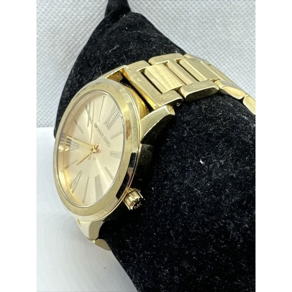 Michael Kors Hartman MK3490 Women Gold Stainless Steel Analog Dial Watch JNA799